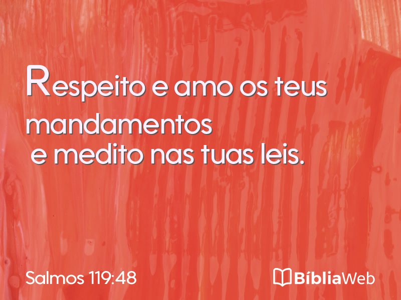 Salmos 119:48 em imagem para compartilhar