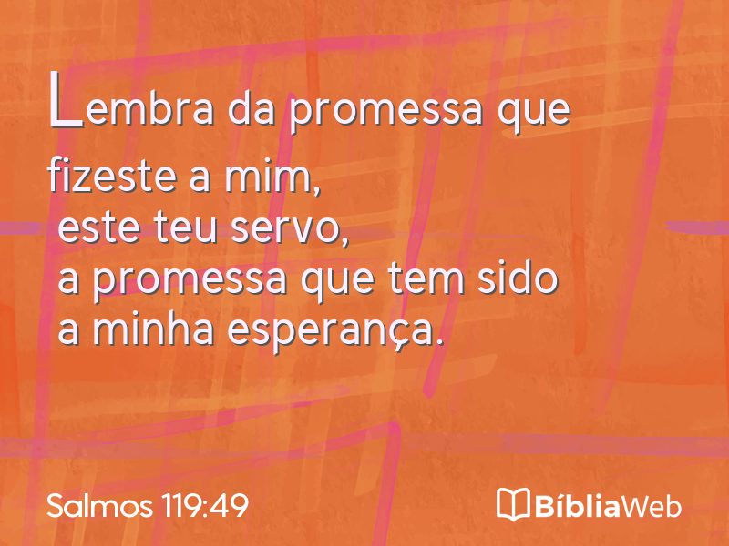 Salmos 119:49 em imagem para compartilhar
