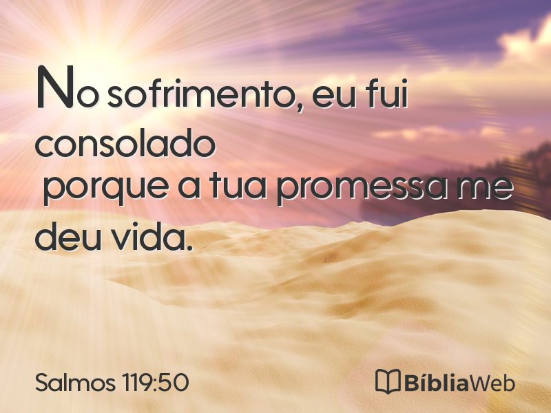 Salmos 119:50 em imagem para compartilhar