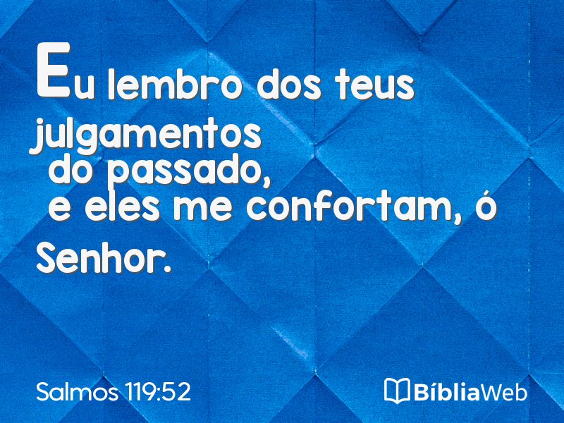 Salmos 119:52 em imagem para compartilhar