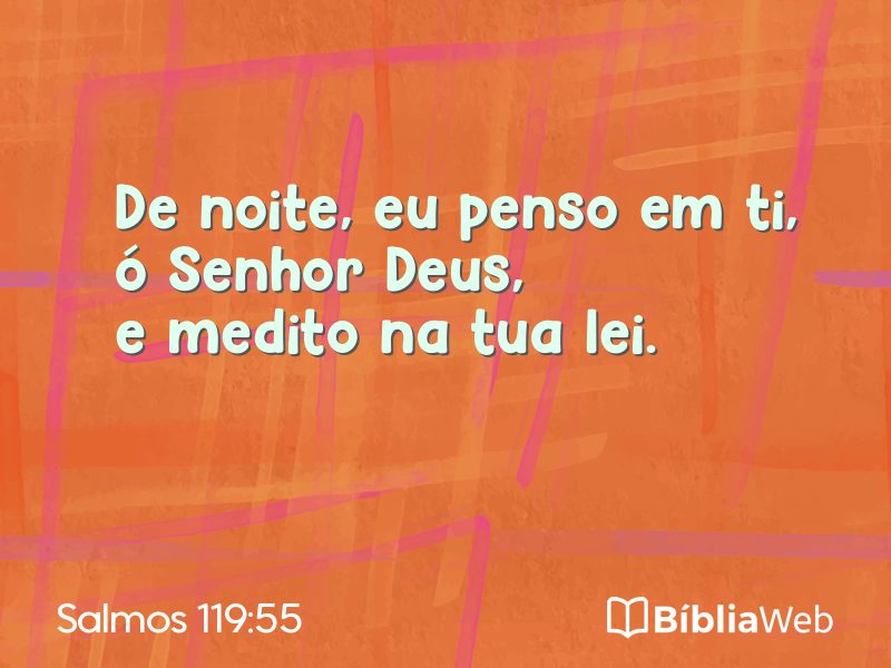 Salmos 119:55 em imagem para compartilhar