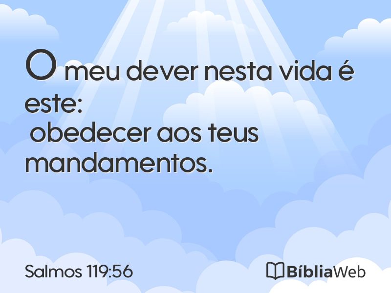 Salmos 119:56 em imagem para compartilhar