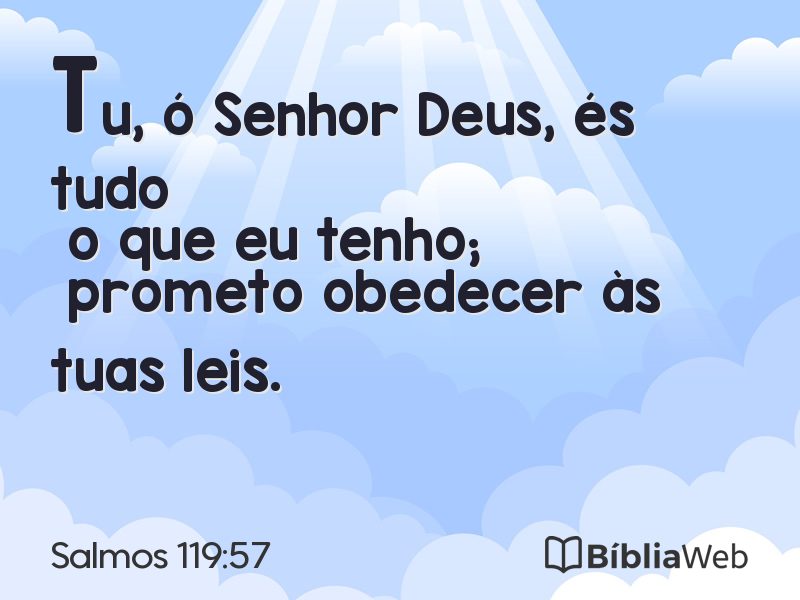 Salmos 119:57 em imagem para compartilhar