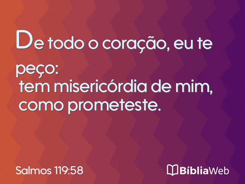 Salmos 119:58 em imagem para compartilhar