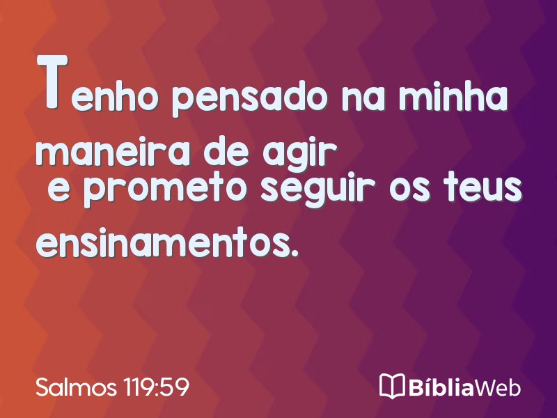 Salmos 119:59 em imagem para compartilhar