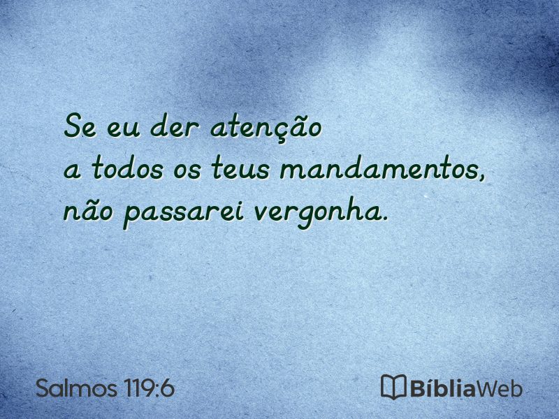 Salmos 119:6 em imagem para compartilhar