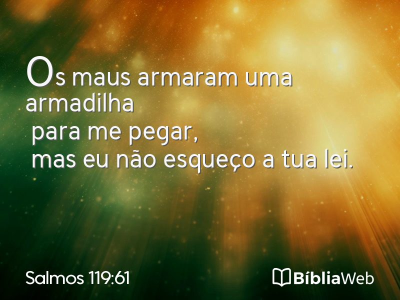 Salmos 119:61 em imagem para compartilhar
