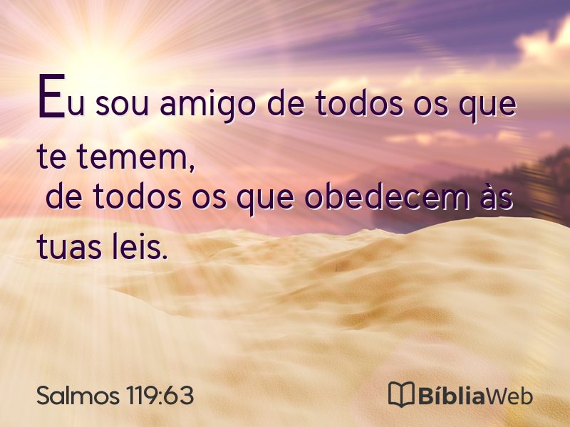 Salmos 119:63 em imagem para compartilhar