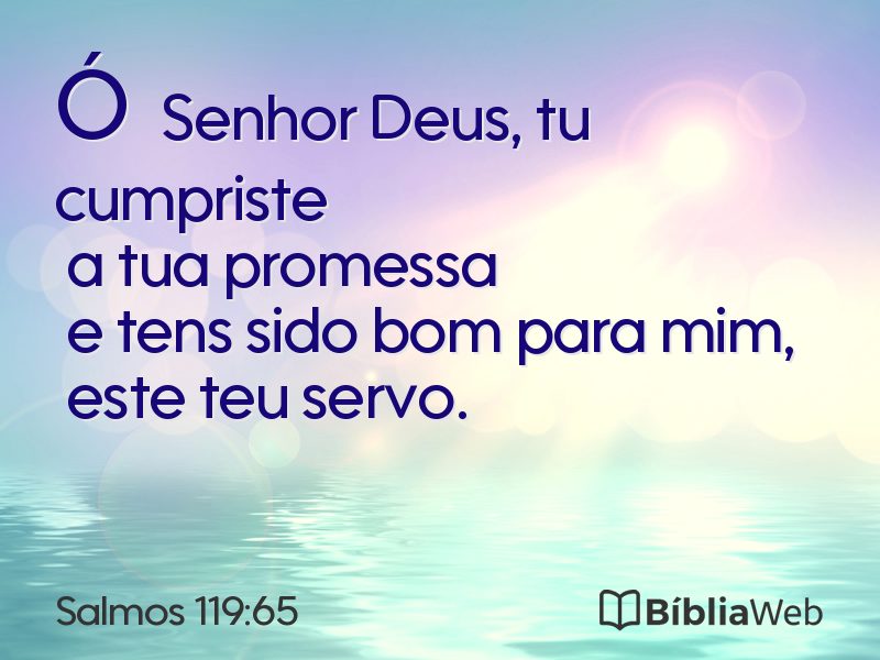 Salmos 119:65 em imagem para compartilhar
