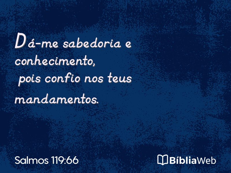 Salmos 119:66 em imagem para compartilhar