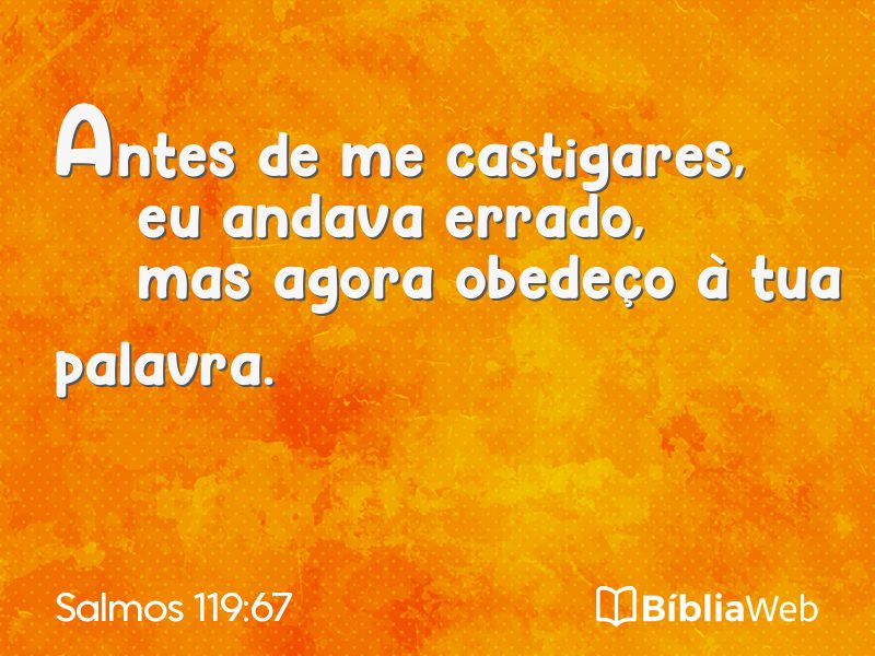 Salmos 119:67 em imagem para compartilhar