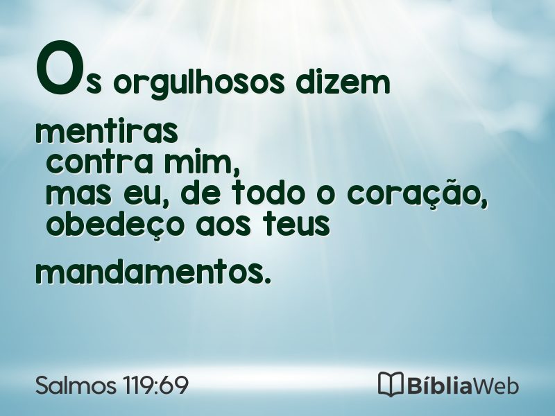 Salmos 119:69 em imagem para compartilhar