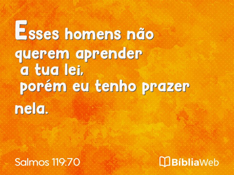 Salmos 119:70 em imagem para compartilhar