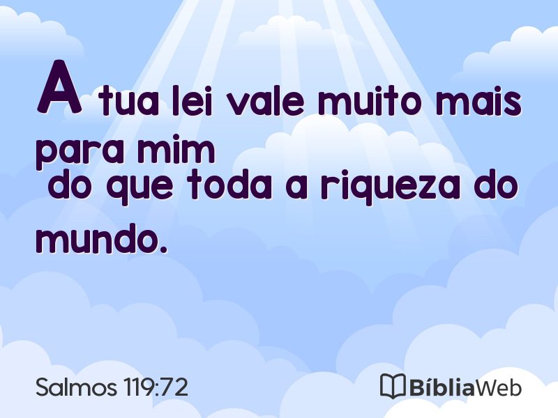 Salmos 119:72 em imagem para compartilhar