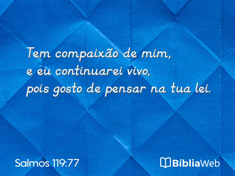 Salmos 119:77 em imagem para compartilhar
