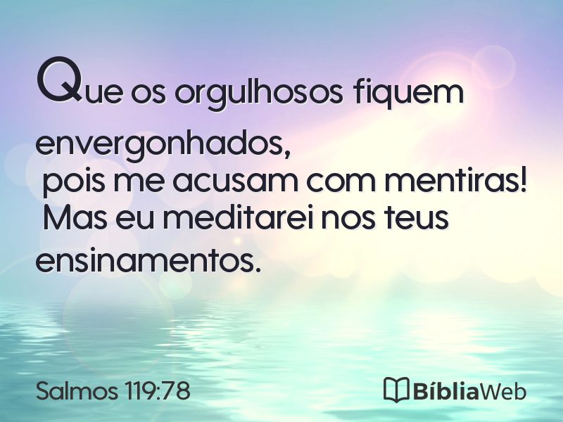 Salmos 119:78 em imagem para compartilhar