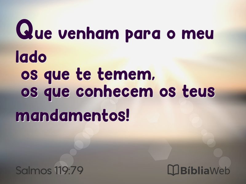 Salmos 119:79 em imagem para compartilhar