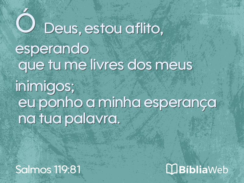 Salmos 119:81 em imagem para compartilhar