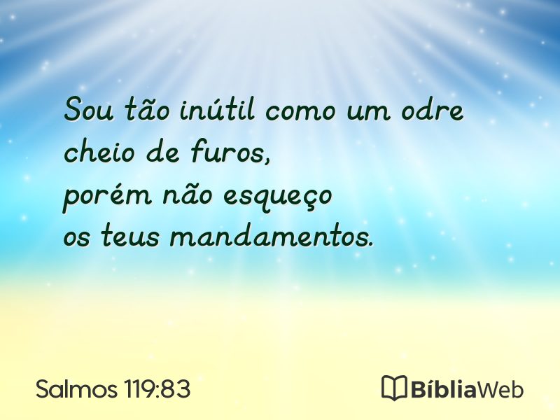 Salmos 119:83 em imagem para compartilhar