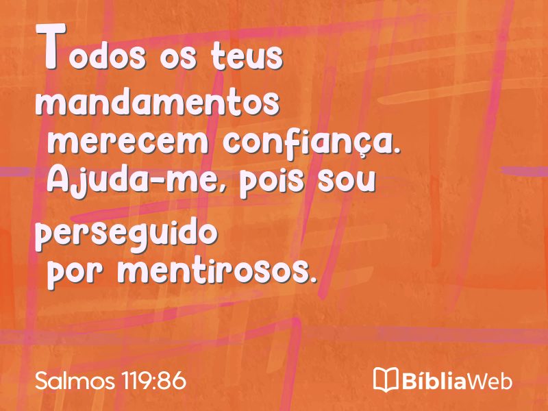 Salmos 119:86 em imagem para compartilhar
