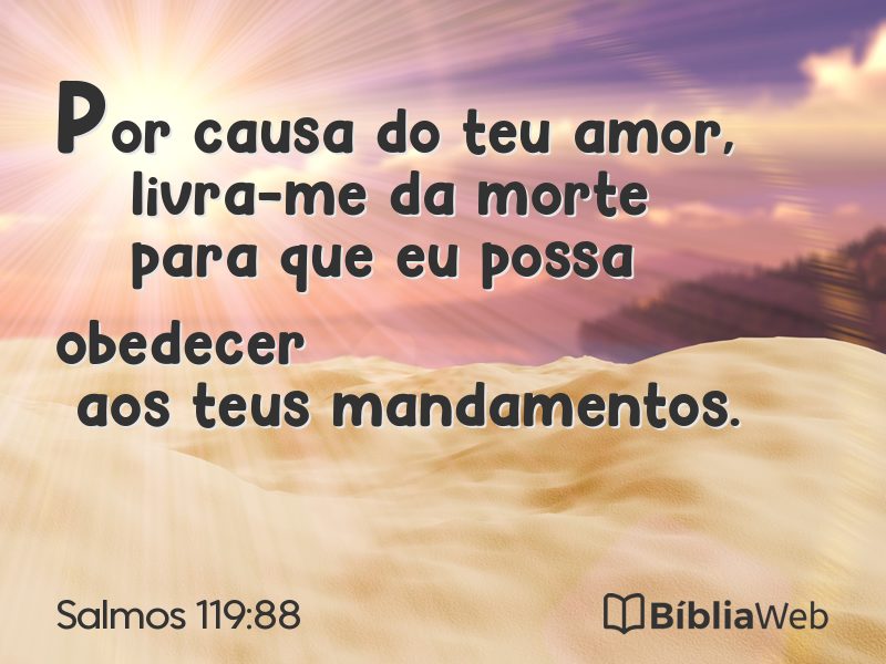 Salmos 119:88 em imagem para compartilhar