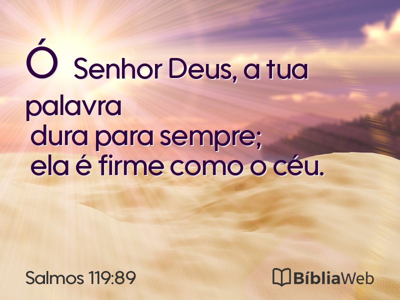 Salmos 119:89 em imagem para compartilhar