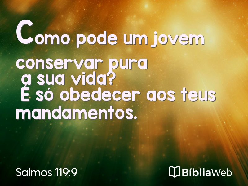 Salmos 119:9 em imagem para compartilhar