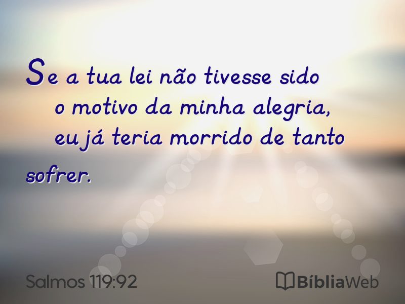 Salmos 119:92 em imagem para compartilhar