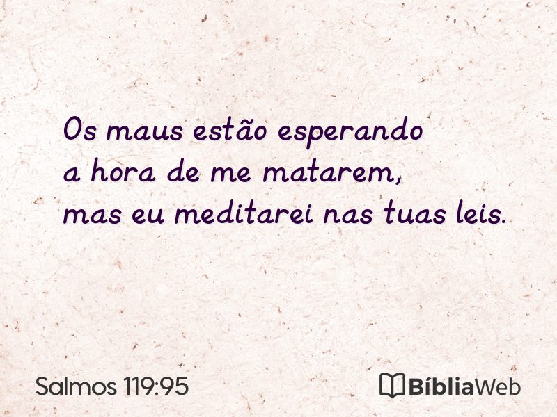 Salmos 119:95 em imagem para compartilhar