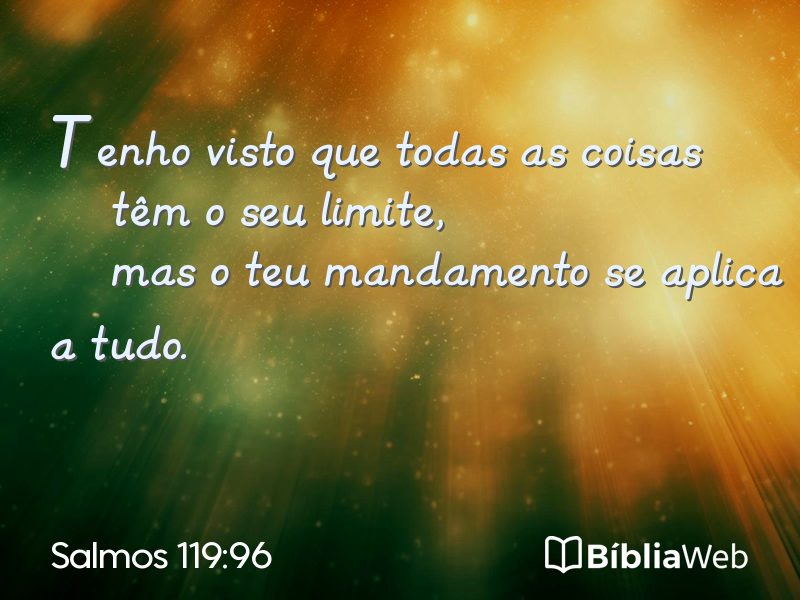 Salmos 119:96 em imagem para compartilhar