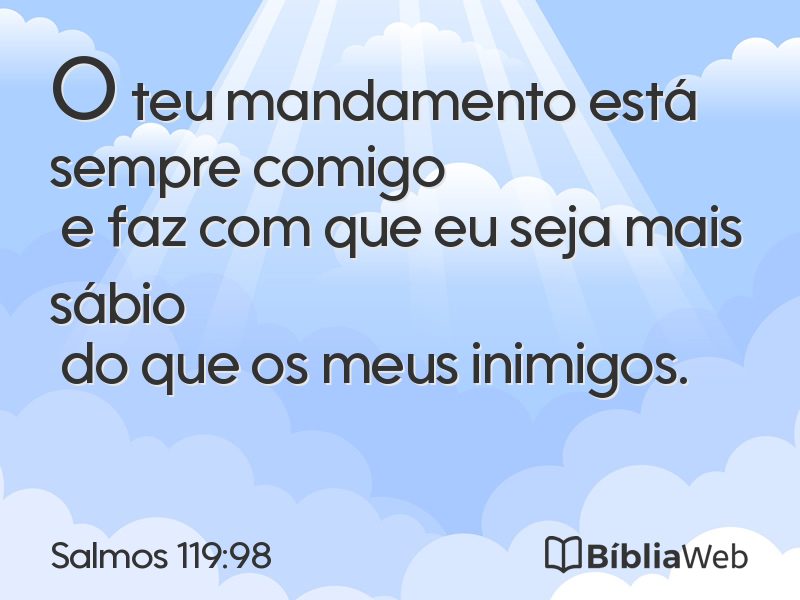 Salmos 119:98 em imagem para compartilhar