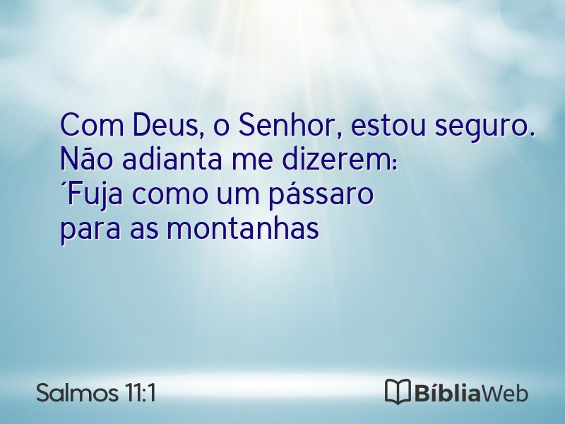 Salmos 11:1 em imagem para compartilhar