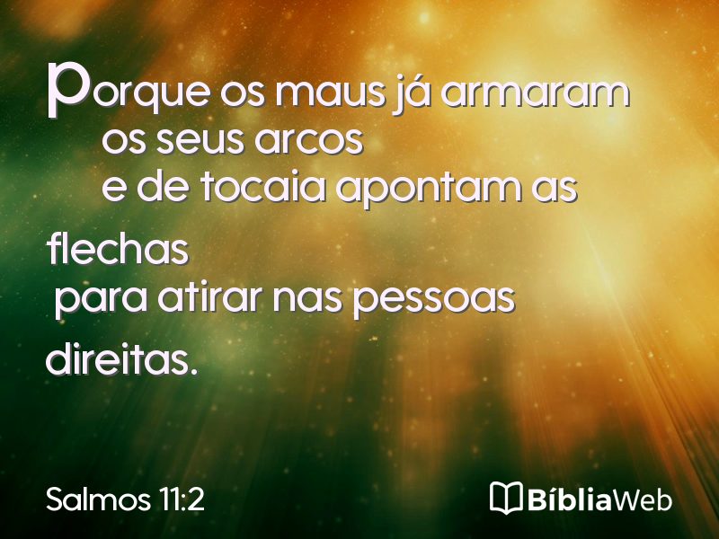 Salmos 11:2 em imagem para compartilhar