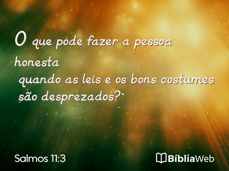 Salmos 11:3 em imagem para compartilhar