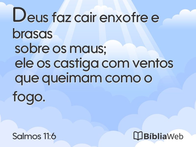 Salmos 11:6 em imagem para compartilhar