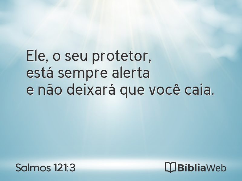 Salmos 121:3 em imagem para compartilhar
