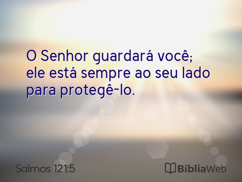 Salmos 121:5 em imagem para compartilhar