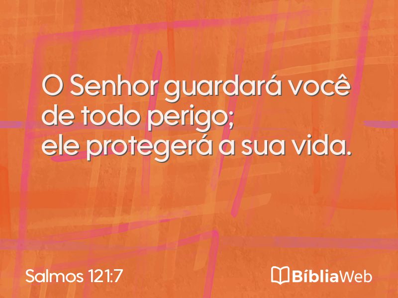 Salmos 121:7 em imagem para compartilhar