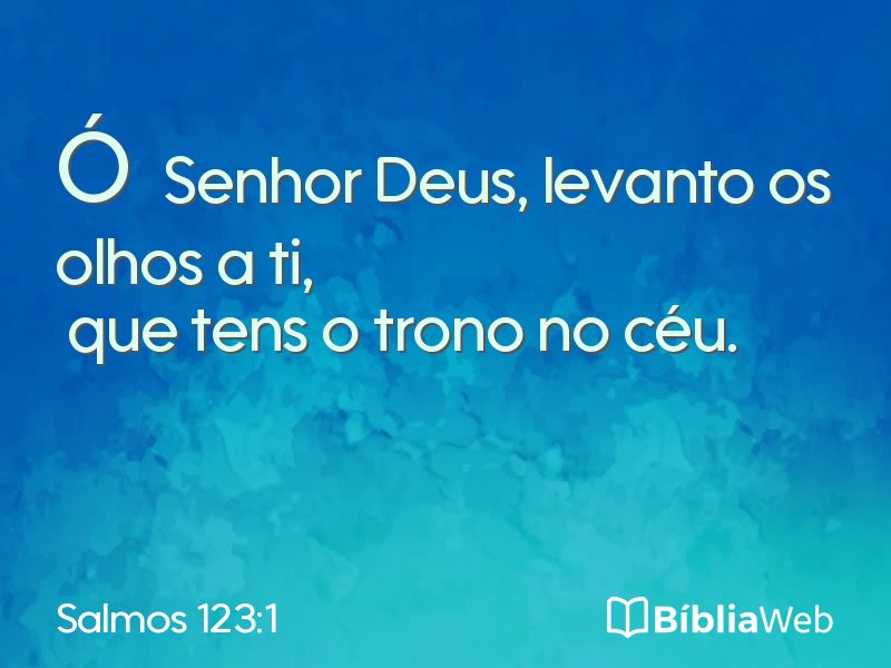 Salmos 123:1 em imagem para compartilhar