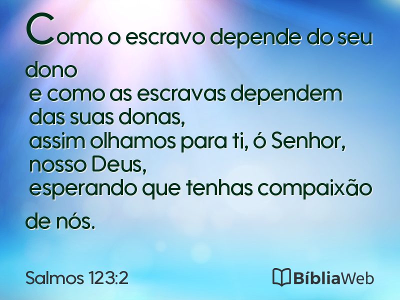 Salmos 123:2 em imagem para compartilhar