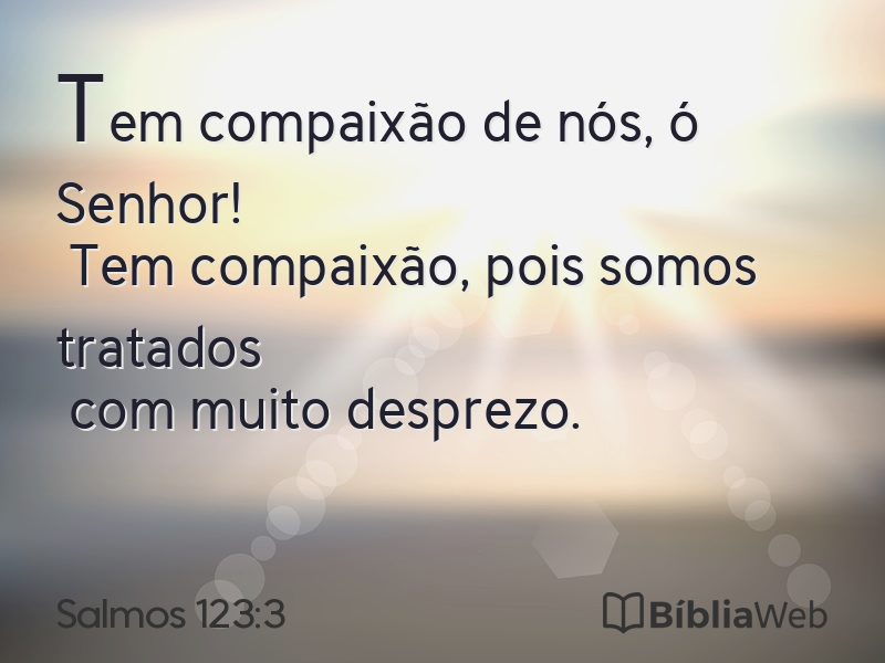 Salmos 123:3 em imagem para compartilhar