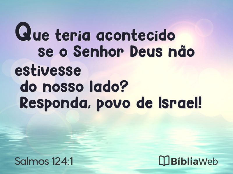 Salmos 124:1 em imagem para compartilhar