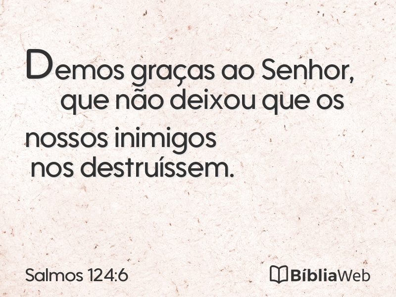 Salmos 124:6 em imagem para compartilhar