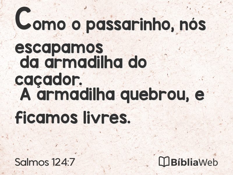 Salmos 124:7 em imagem para compartilhar