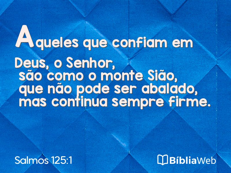 Salmos 125:1 em imagem para compartilhar