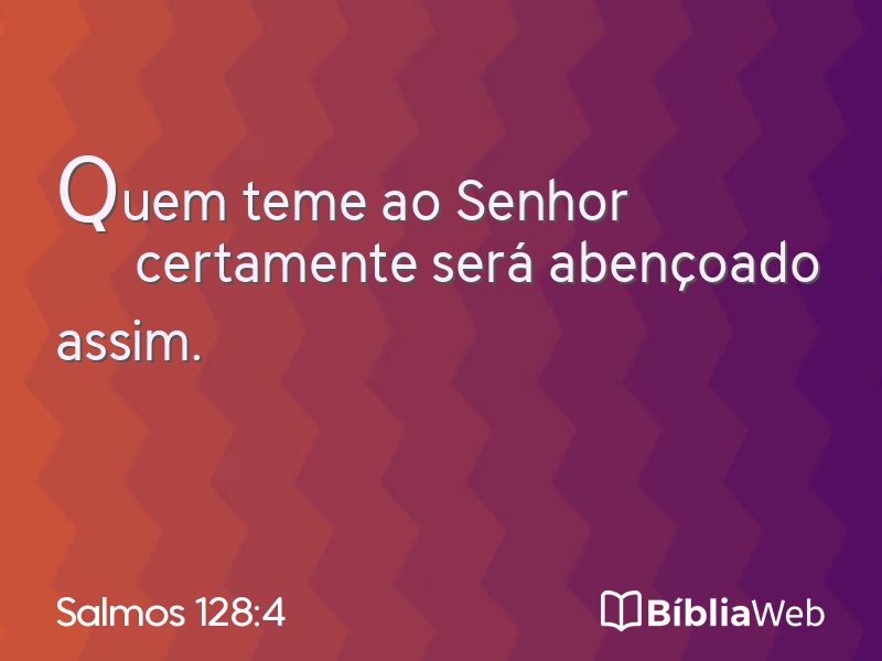 Salmos 128:4 em imagem para compartilhar