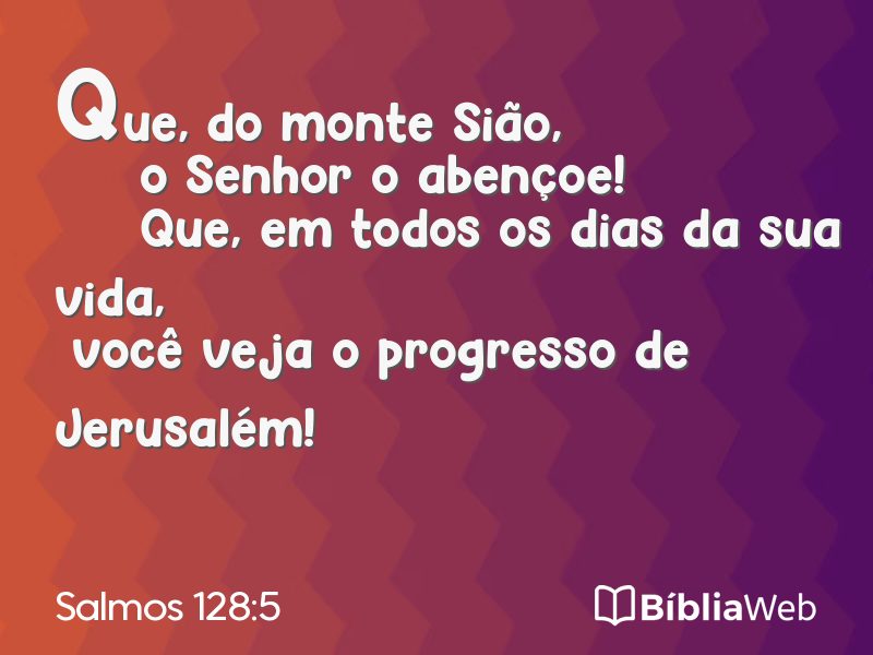Salmos 128:5 em imagem para compartilhar