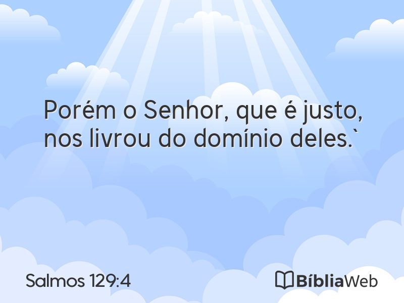 Salmos 129:4 em imagem para compartilhar