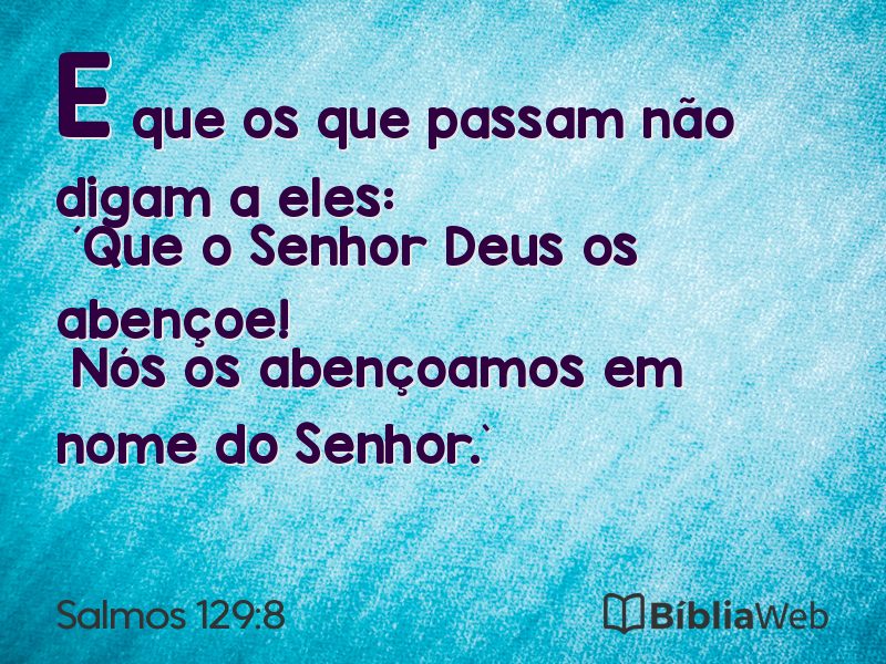 Salmos 129:8 em imagem para compartilhar