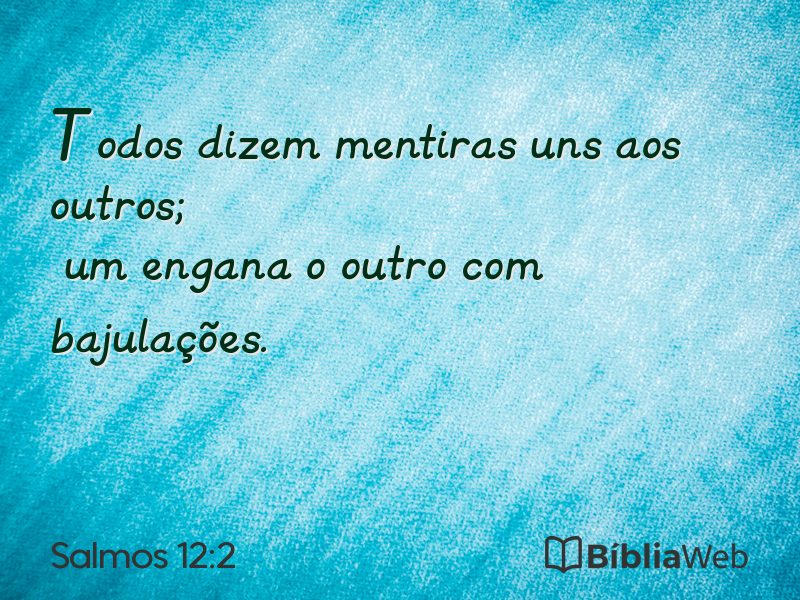 Salmos 12:2 em imagem para compartilhar